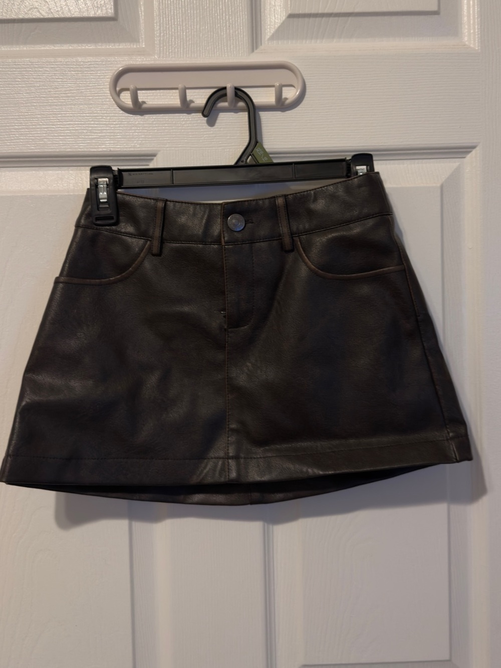 Garage Leather Mini Skirt